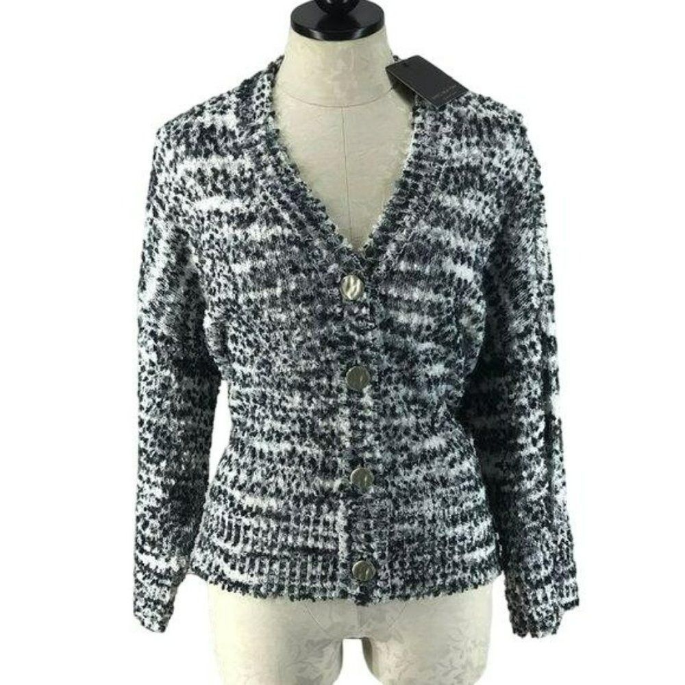 Marc New‎ York Neutral Colored Button Up Sweater Size Medium